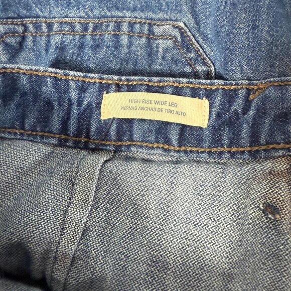 Universal Thread Womens High Rise Wide Leg Jeans 8 Short Medium Wash Pockets - Picture 12 of 13